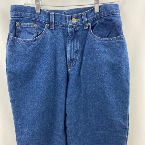 Vtg NWT LL Bean Women 12 R  Gray Fleece Blue Jeans - Picture 3 of 12